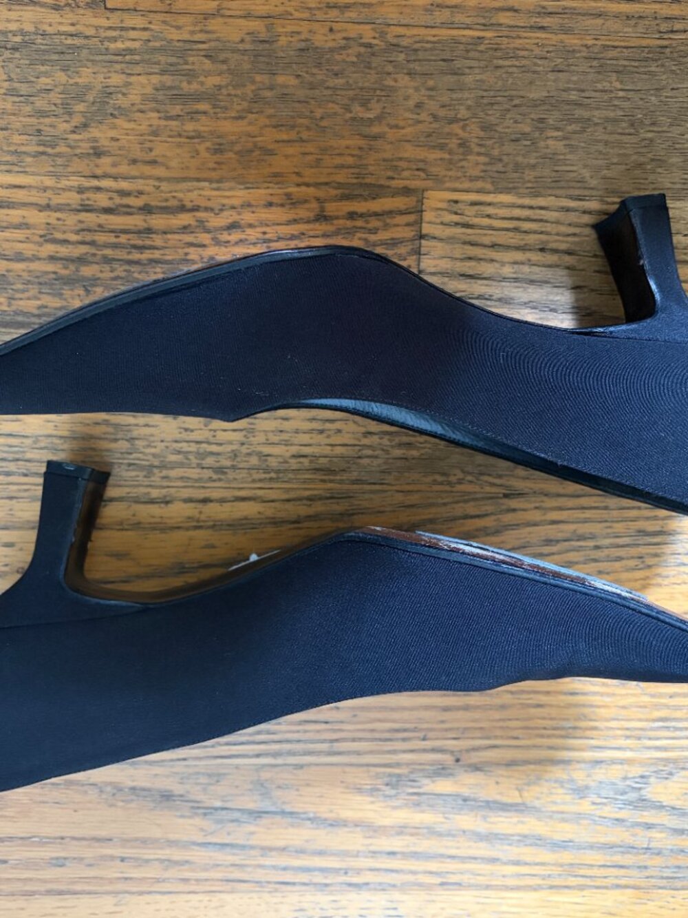 Stuart Weitzman vintage square toe pumps Black Size 8.5 - Picture 8 of 11